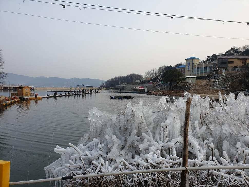 겨울 물낚시장광낚시터 (유료터정보 - 유료터조행기)