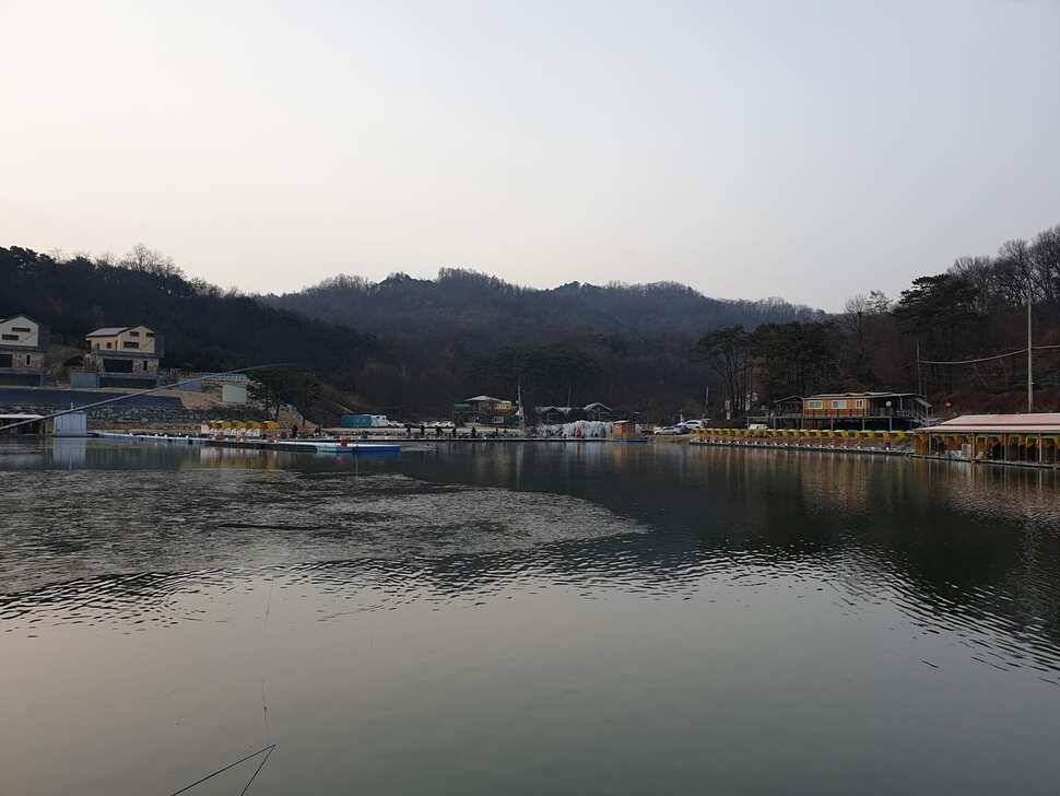 겨울 물낚시장광낚시터 (유료터정보 - 유료터조행기)