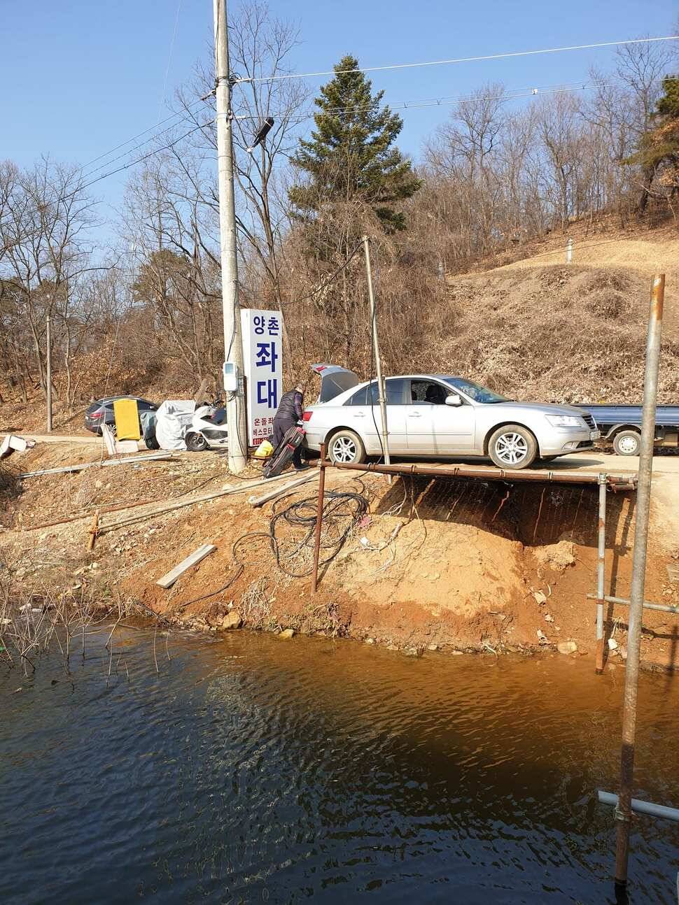 아직은 이른 물낚시인가요고삼지 양촌좌대 (유료터정보 - 유료터조행기)