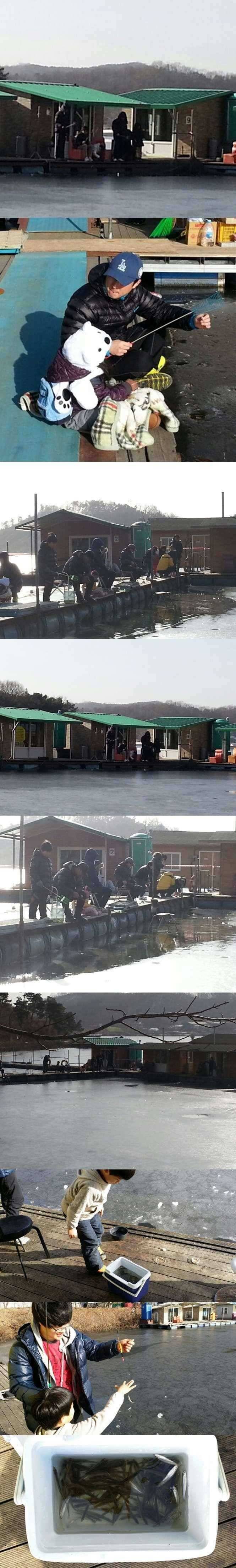 고삼지 양촌좌대에서 안전하게 빙어낚시를 (조황조행기 - 특파원조황)