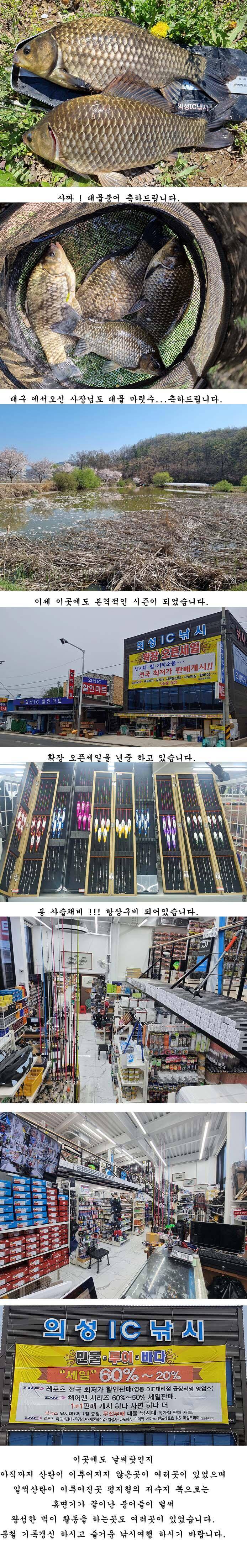 경북북부권 평지형저수지 휴면기 끝이나고 먹이활동시작 (조황조행기 - 특파원조황)