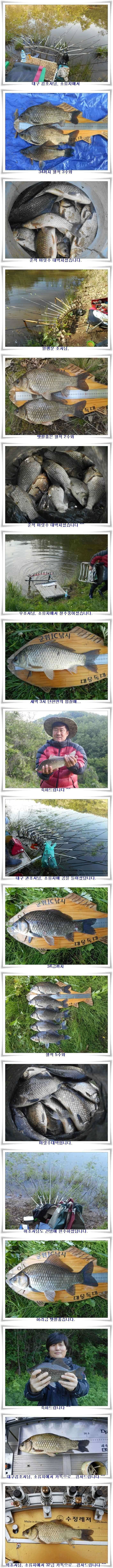 살아나는위천조황과 지난대박조황들 (조황조행기 - 특파원조황)