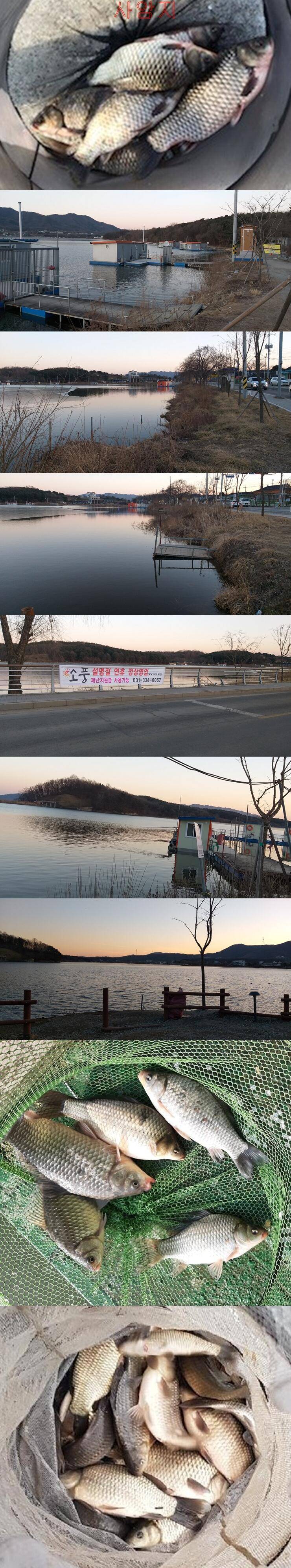 안흥수낚시 주변 낚시터들 모습 (조황조행기 - 특파원조황)