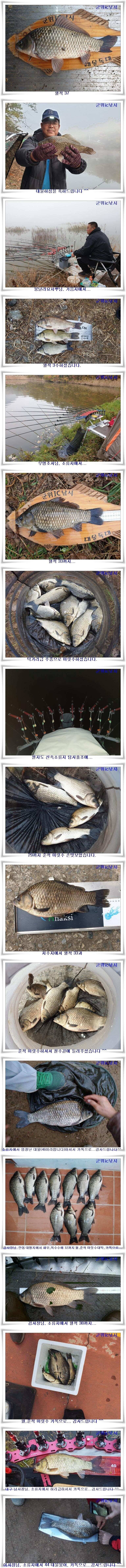 소류지 4짜 기록어조황 (조황조행기 - 특파원조황)