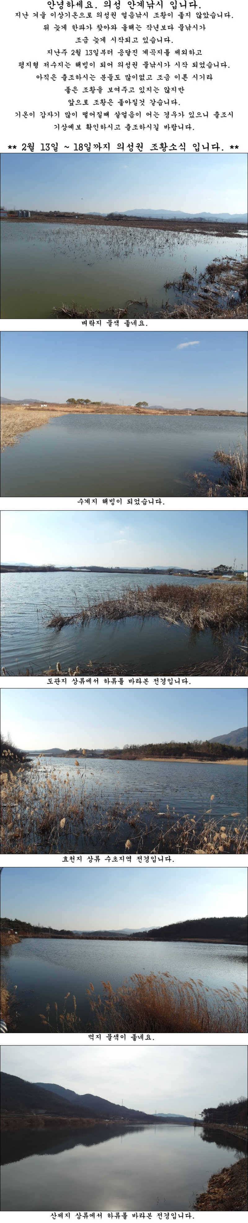 물낚시 시작 되었습니다 (조황조행기 - 특파원조황)