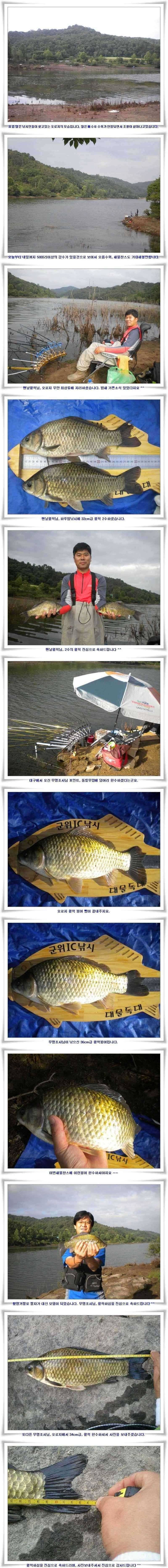 새물찬스 소류지45cm 대물과 월척행진 (조황조행기 - 특파원조황)