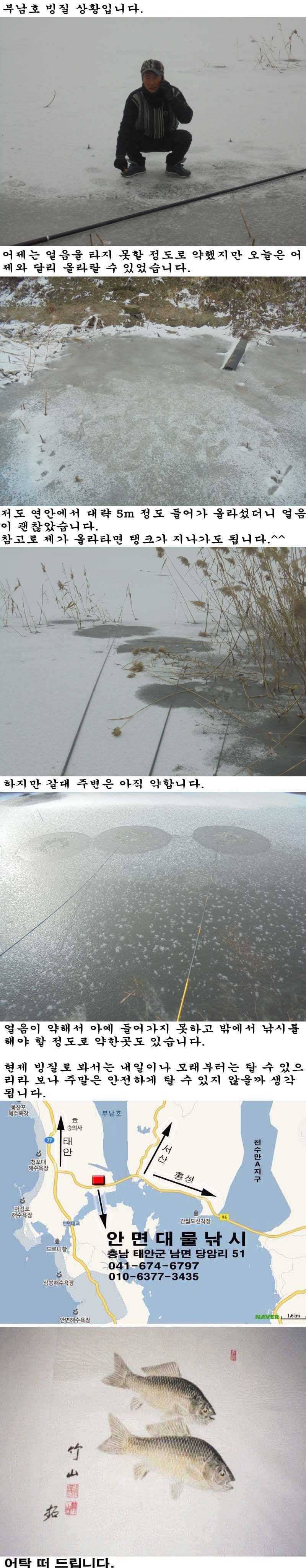 121 부남호 빙질 상황 (조황조행기 - 특파원조황)