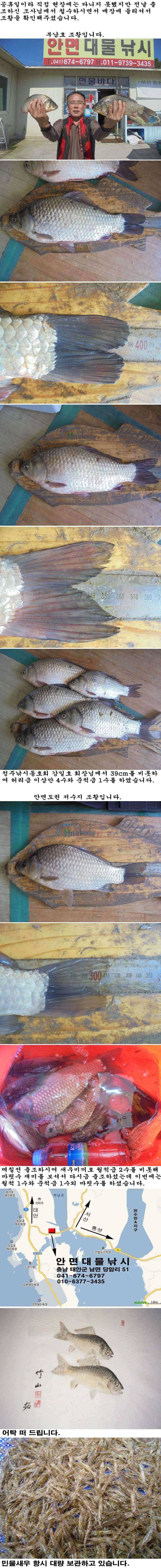 109 부남호와 안면도권 저수지 공휴일 조황 (조황조행기 - 특파원조황)