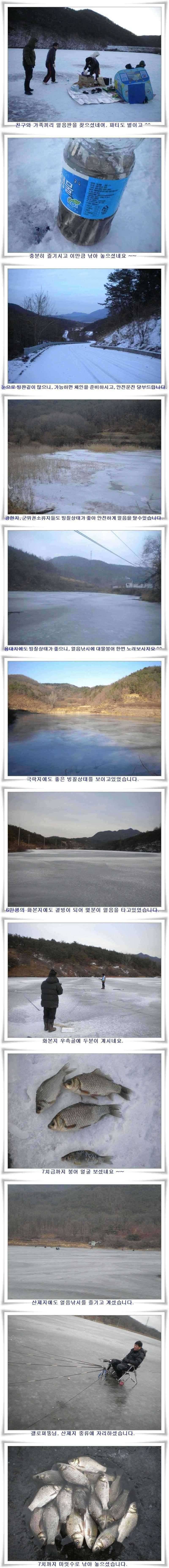 경북 빙어 붕어 얼음낚시 (조황조행기 - 특파원조황)