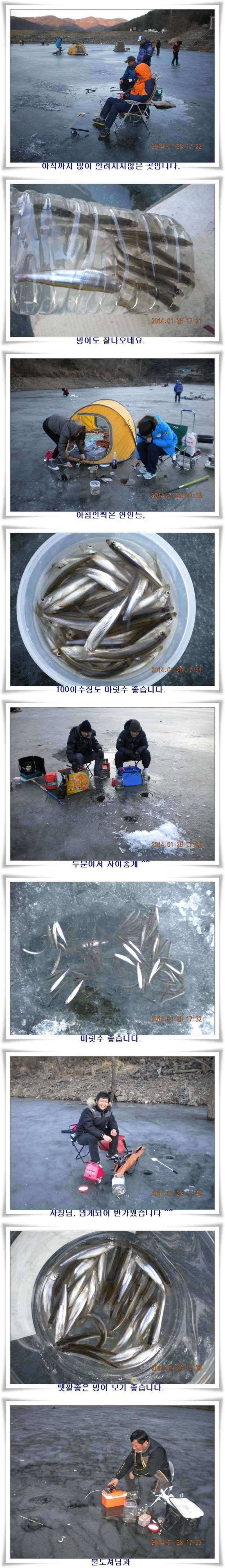 설연휴에 가족빙어낚시를 (조황조행기 - 특파원조황)