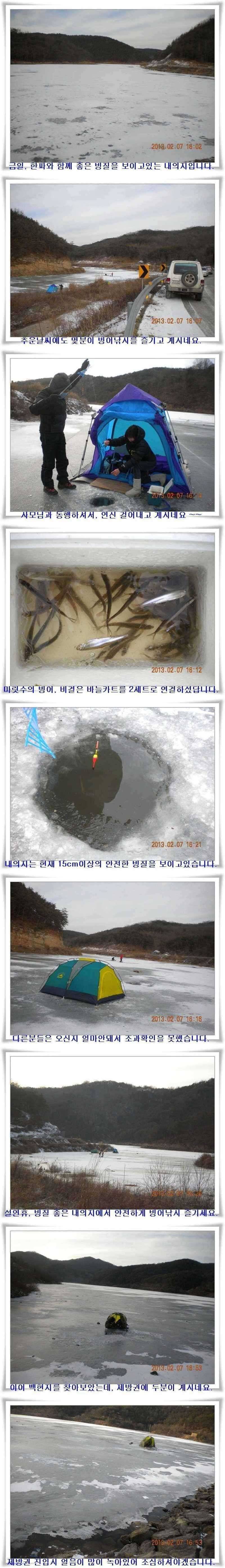 설연휴군위빙어낚시는 내의지에서 (조황조행기 - 특파원조황)