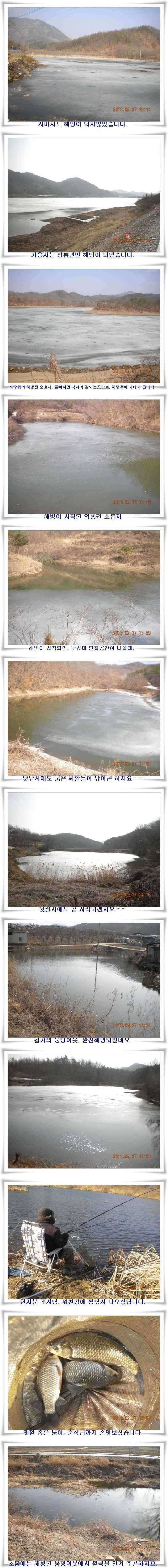 물낚시와 소류지해빙 (조황조행기 - 특파원조황)