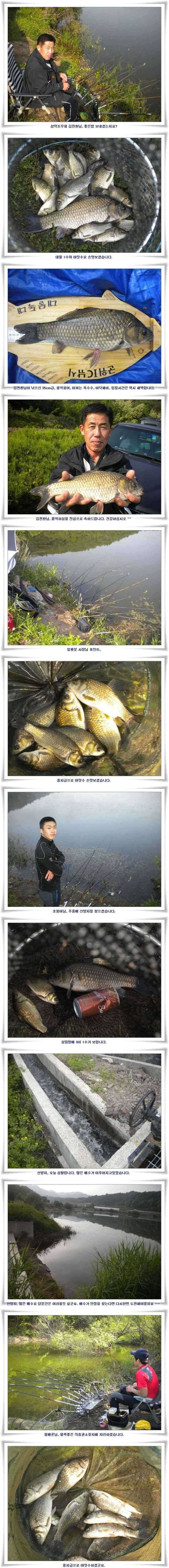 대물조황과 배수없는 소류지들 (조황조행기 - 특파원조황)