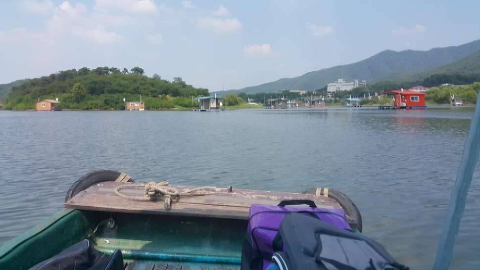 충북 진천 초평지의 어느좌대 (조황조행기 - 모바일간편조행)