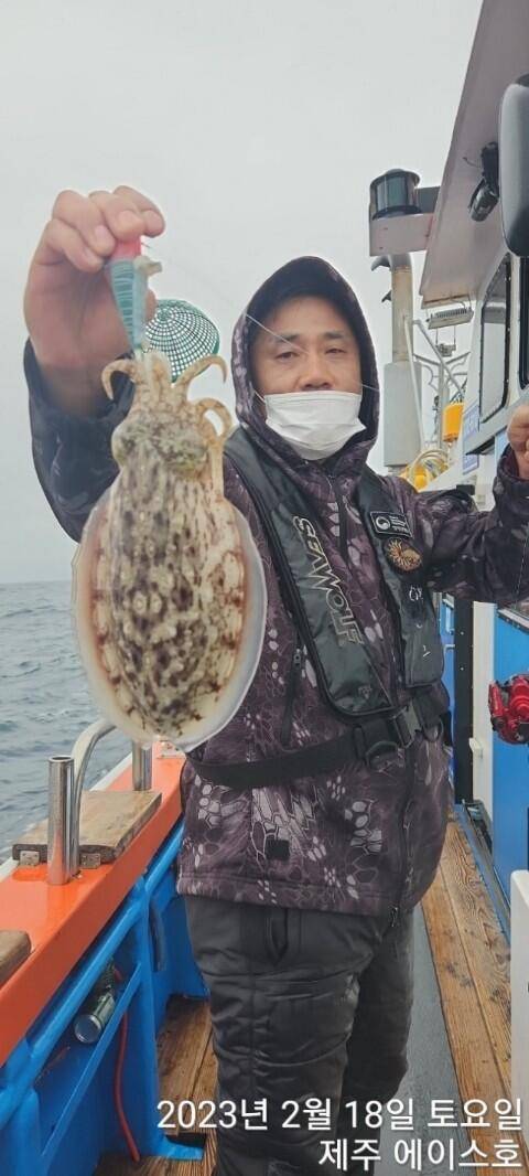 21년 신조선22인승제주에이스호18일갑오징어조황입니다 (조황조행기 - 바다선상조황)