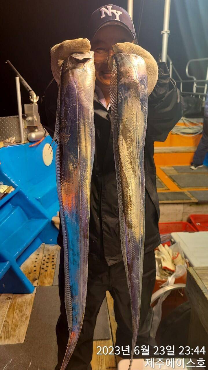 제주에이스호23일대갈치조황입니다 (조황조행기 - 바다선상조황)