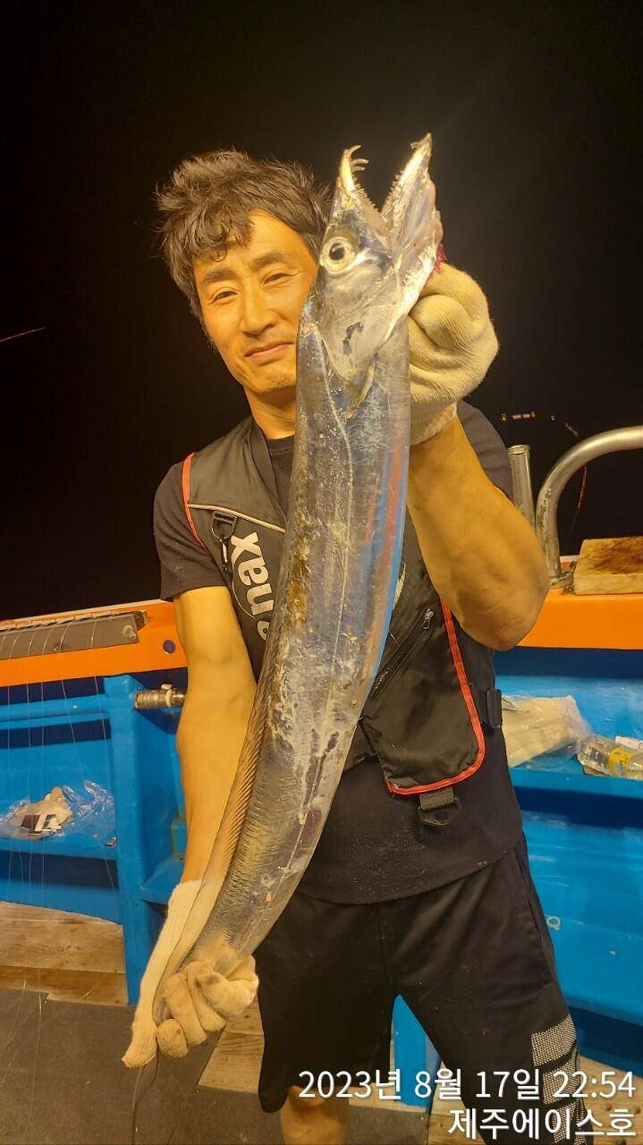 제주에이스호17일갈치조황입니다전좌석봉돌투승기장착무료이용문의01035483472 (조황조행기 - 바다선상조황)