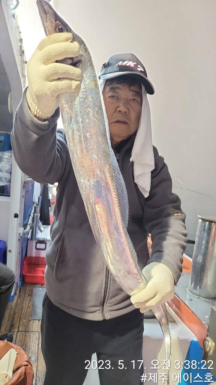 제주에이스호16일대갈치 조황입니다문의0103548347201038603472 (조황조행기 - 바다선상조황)