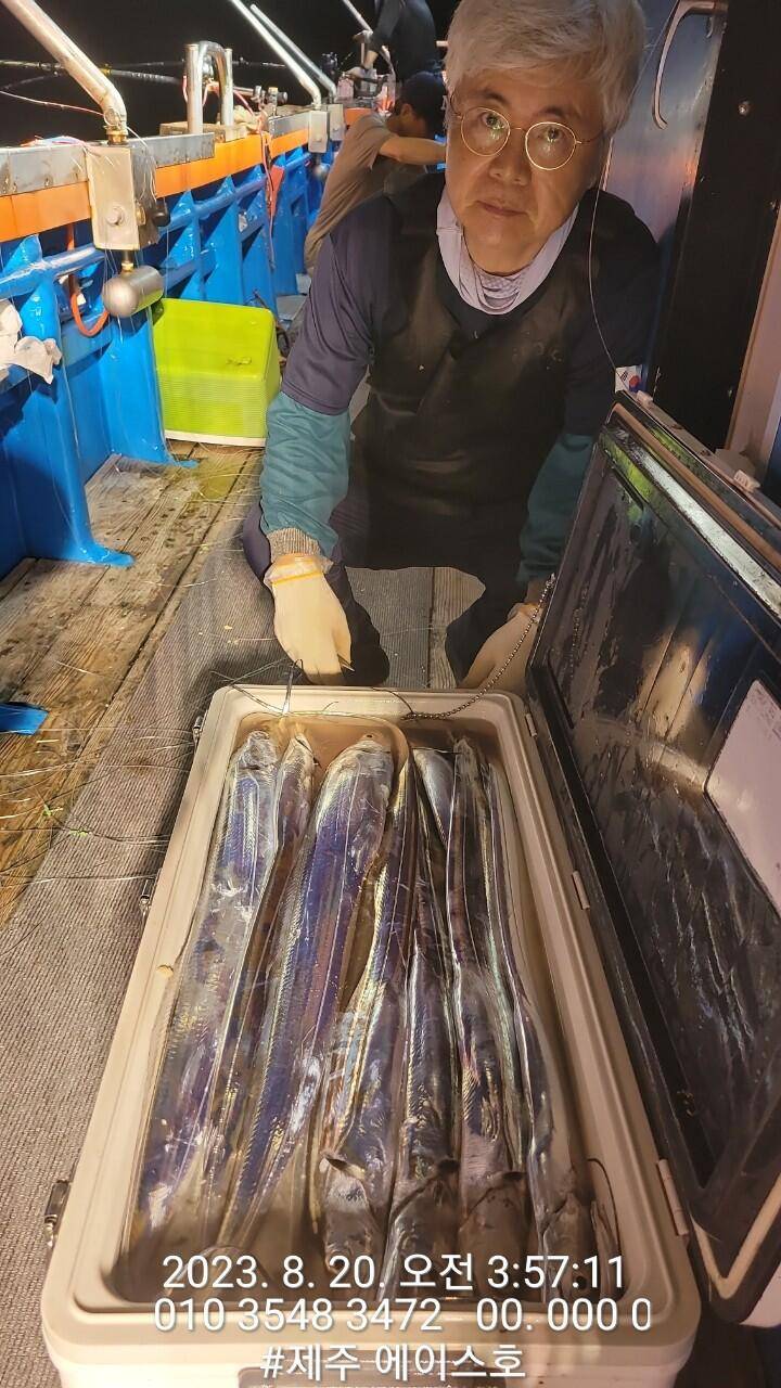 제주에이스호19일갈치조황입니다 전좌석봉돌투승기장착무료이용 문의01035483472 (조황조행기 - 바다선상조황)