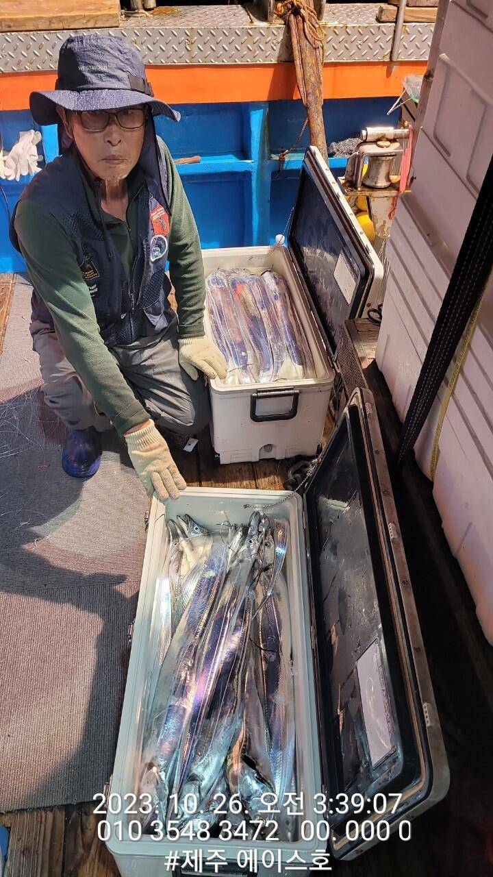 제주에이스호25일씨알좋고 양도만족갈치조황입니다0103548347201038603472 (조황조행기 - 바다선상조황)