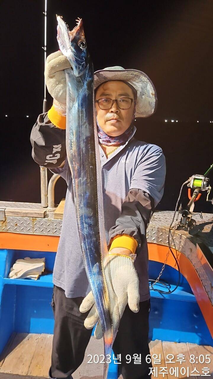 제주에이스호6일쿨러가득갈치조황입니다 문의01035483472 01038603472 (조황조행기 - 바다선상조황)