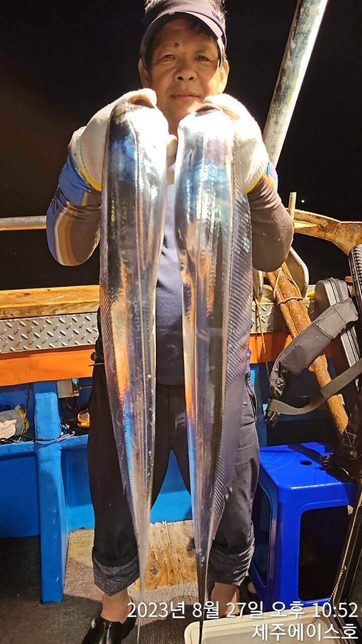 제주에이스호27일갈치조황입니다문의 0103548347201038603472 (조황조행기 - 바다선상조황)