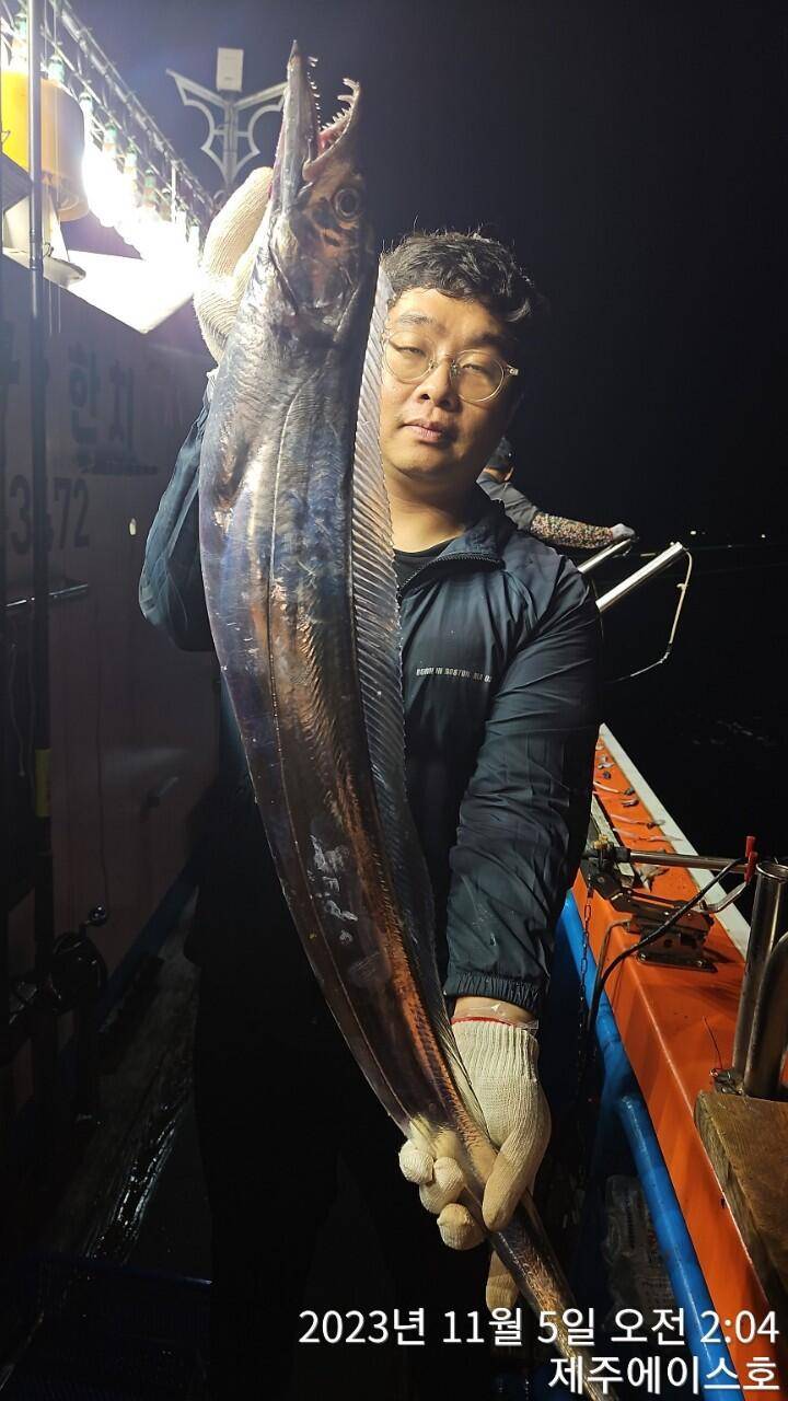제주에이스호4일씨알굵은갈치조황입니다문의0103548347201038603472 (조황조행기 - 바다선상조황)