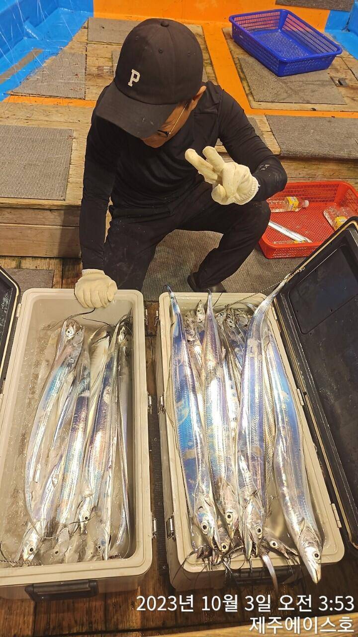 제주에이스호10월2일갈치조황입니다0103548347201038603472 (조황조행기 - 바다선상조황)