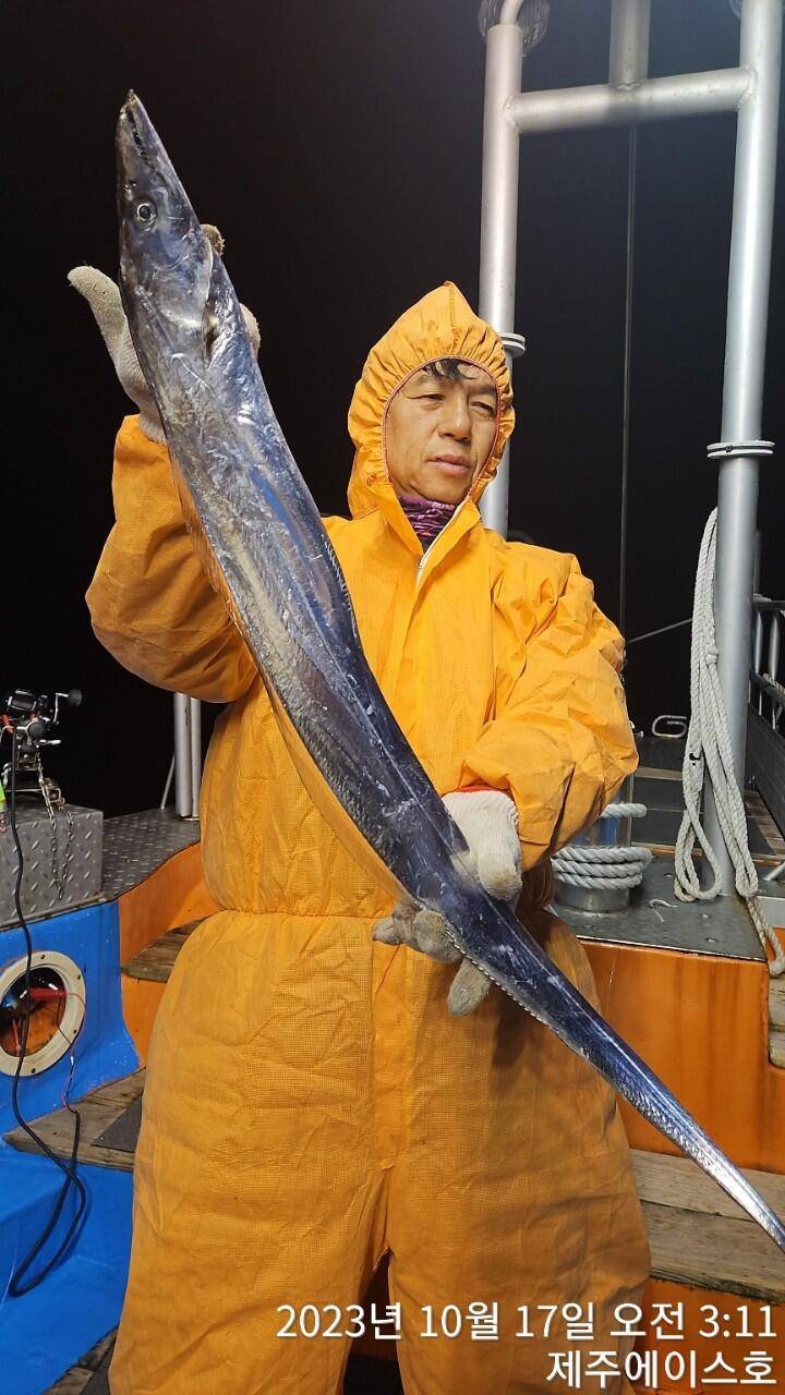 제주에이스호16일갈치조황입니다문의0103548347201038603472 (조황조행기 - 바다선상조황)