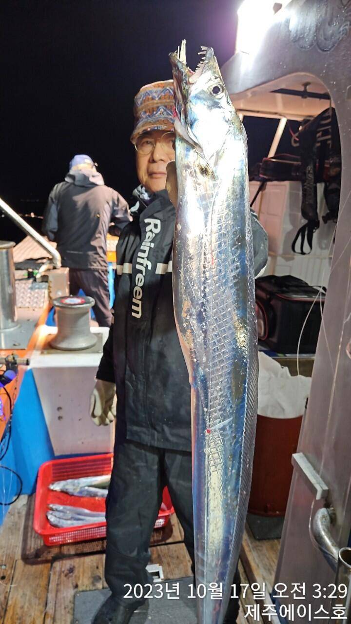 제주에이스호16일갈치조황입니다문의0103548347201038603472 (조황조행기 - 바다선상조황)