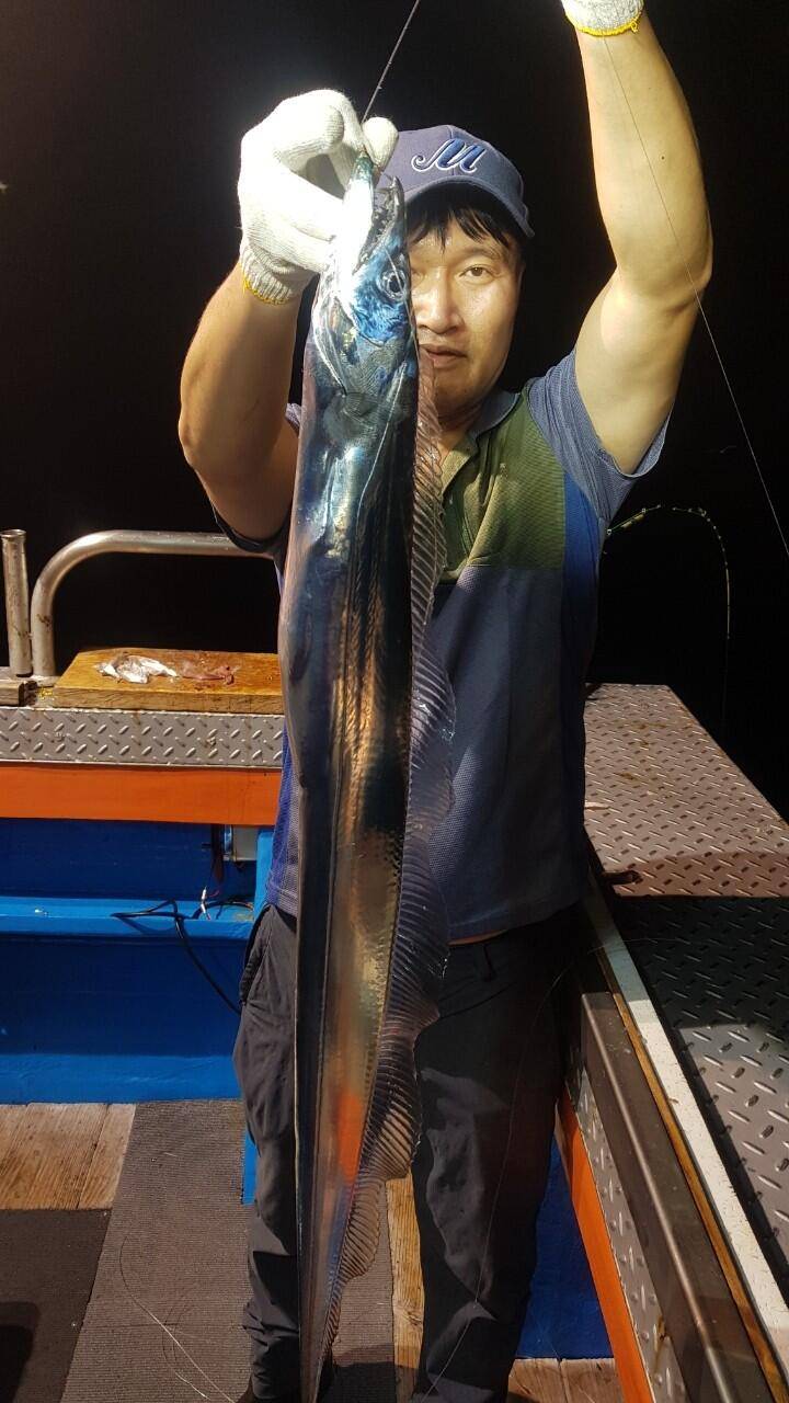 제주에이스호19일갈치조황입니다 전좌석봉돌투승기장착무료이용 문의01035483472 (조황조행기 - 바다선상조황)