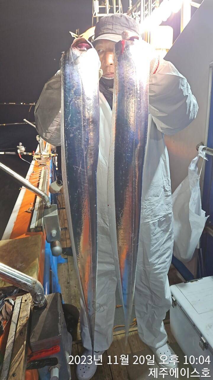 제주에이스호20일갈치조황입니다문의0103548347201038603472 (조황조행기 - 바다선상조황)