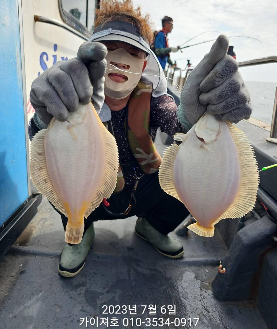 5일오전 왕도다리참가자미 변치않는 마릿수 (조황조행기 - 바다선상조황)
