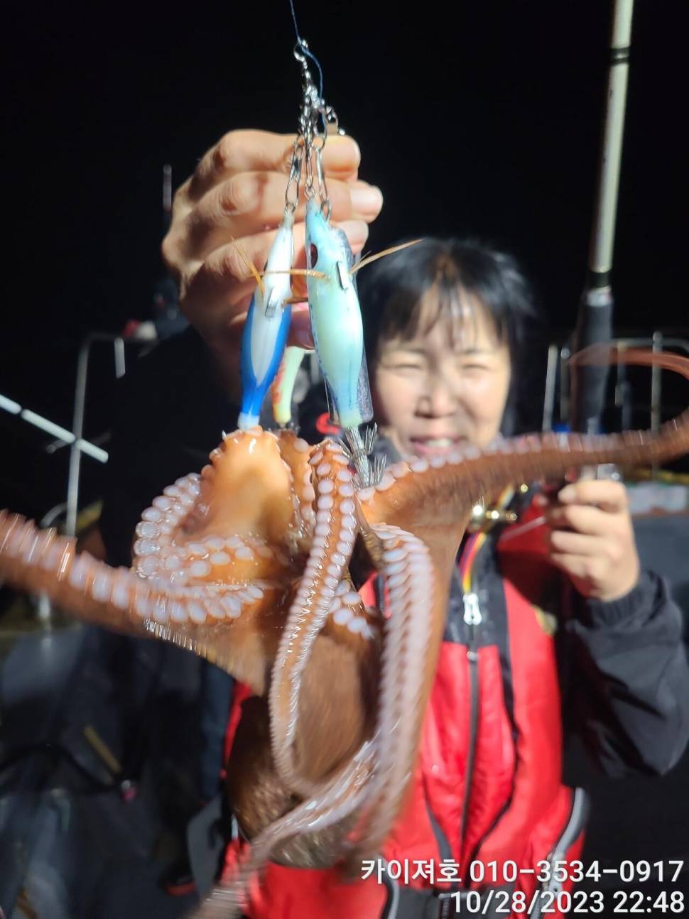 28일포항 야간 돌문어 악조건 속에서도 마릿수 굿 (조황조행기 - 바다선상조황)