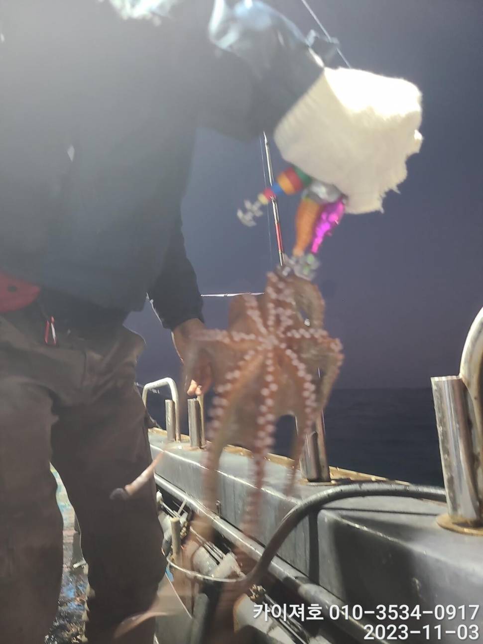 3일 카이져호 돌문어 오늘도 역시 호조황야간 (조황조행기 - 바다선상조황)