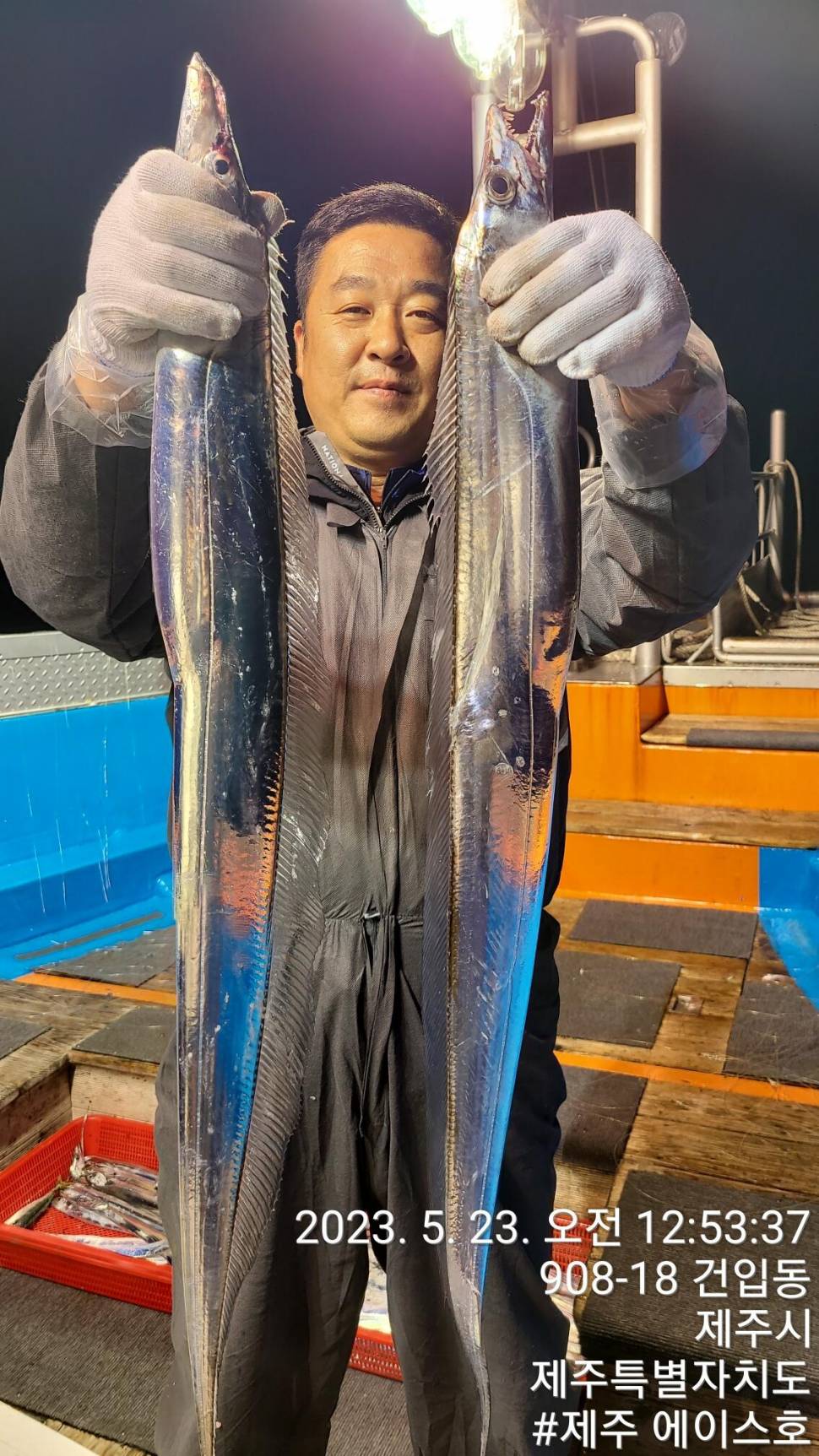 제주에이스호22대갈치 조황입니다문의 010 3548 34720103860 3472 (조황조행기 - 바다선상조황)