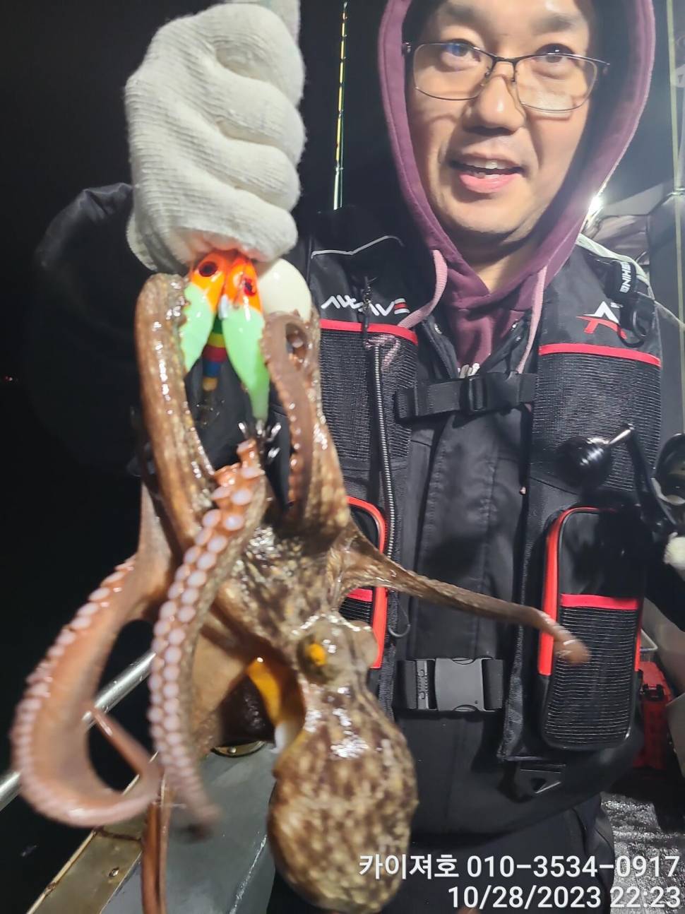 28일포항 야간 돌문어 악조건 속에서도 마릿수 굿 (조황조행기 - 바다선상조황)