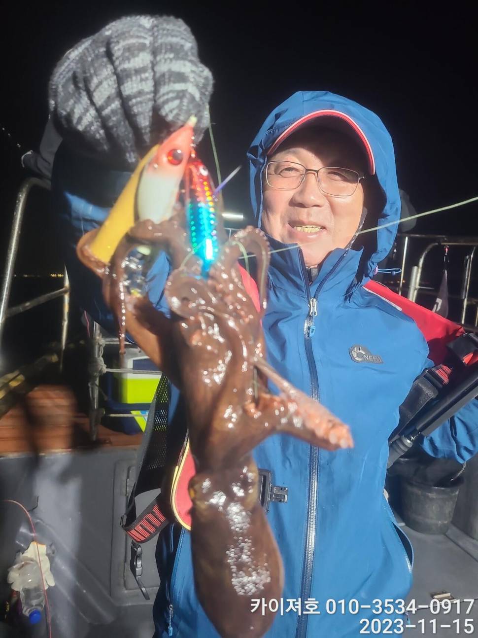 15일 카이져 야간 돌문어 씨알굿 오늘도 역시 (조황조행기 - 바다선상조황)