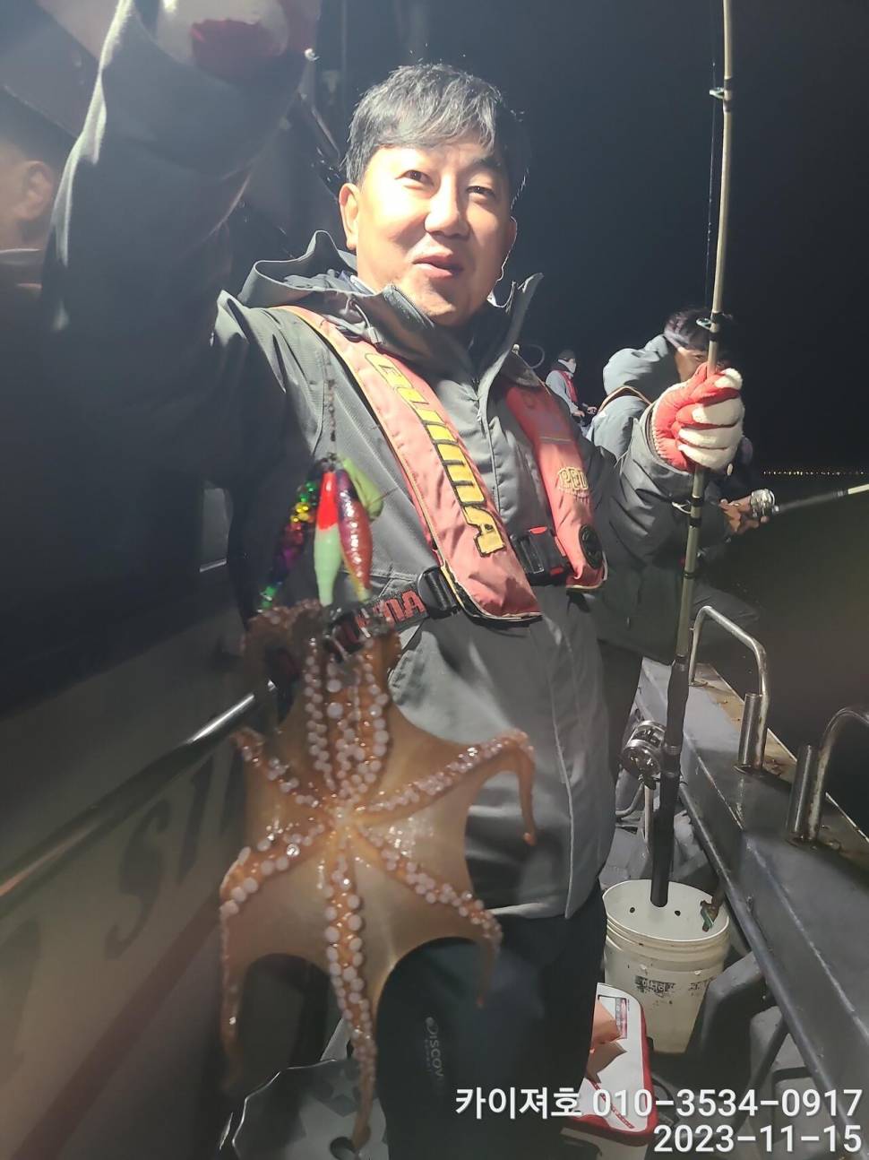 15일 카이져 야간 돌문어 씨알굿 오늘도 역시 (조황조행기 - 바다선상조황)