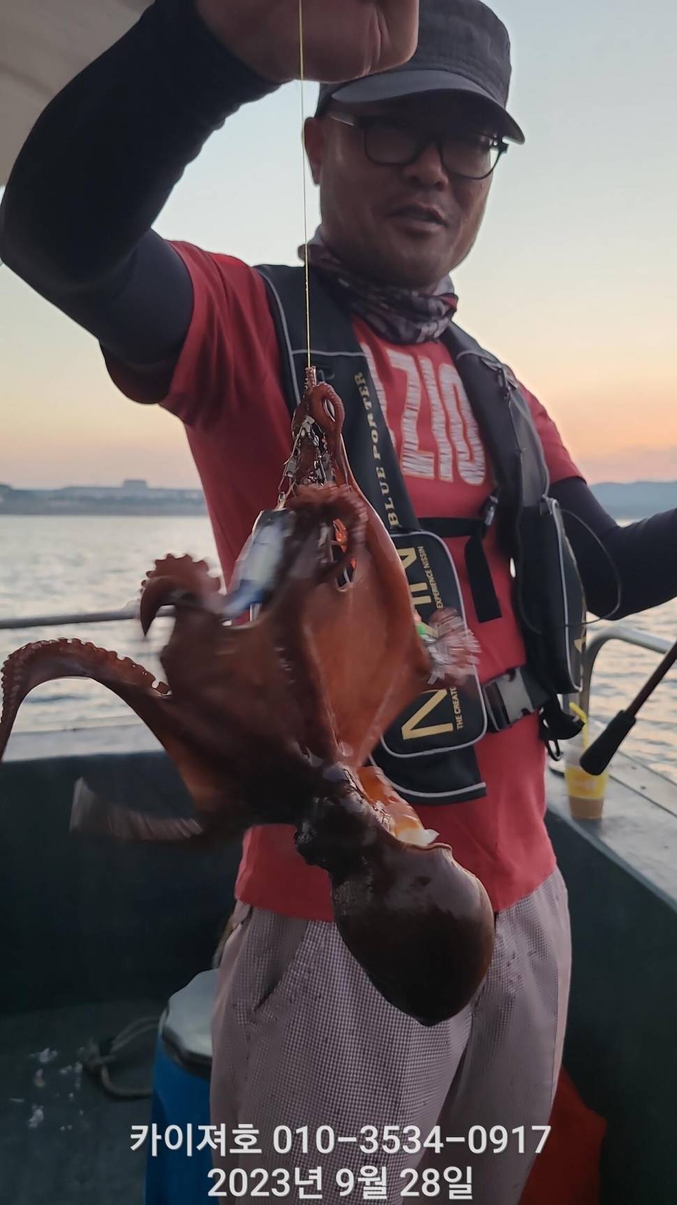 28일밤 돌 문어 마릿수 최고 (조황조행기 - 바다선상조황)