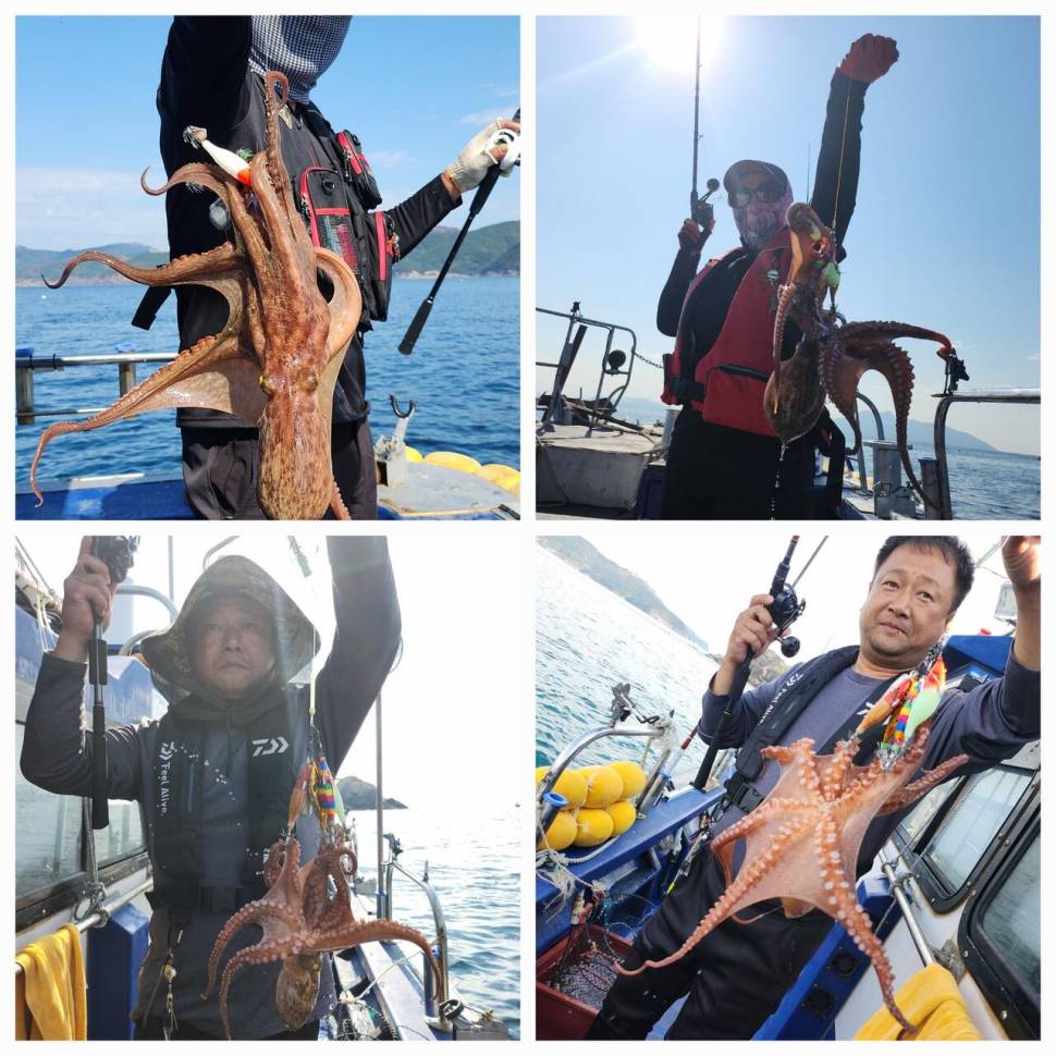 4분 초대박 돌문어 조황 (조황조행기 - 바다선상조황)