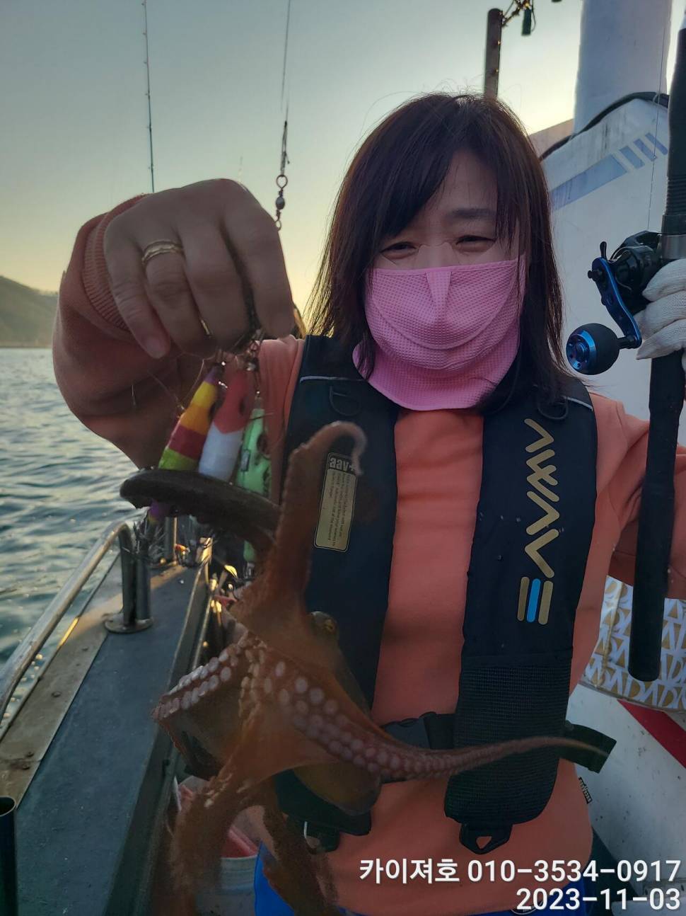 3일 카이져호 돌문어 오늘도 역시 호조황야간 (조황조행기 - 바다선상조황)