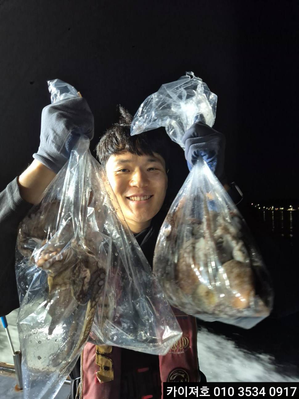 15일야간 돌문어 조황 (조황조행기 - 바다선상조황)