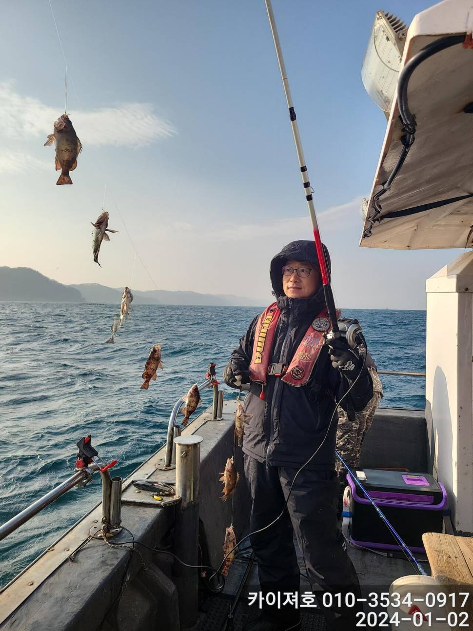 2일 오전 볼라열기 타작 (조황조행기 - 바다선상조황)