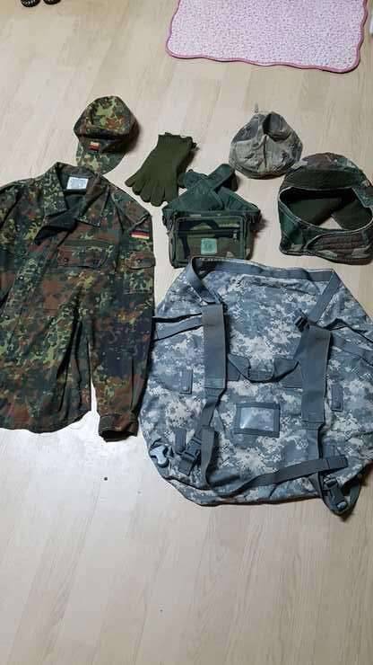 미군전체베낭벙거지허리쌕미육군군모장갑독일군복상의 (중고장터 - 비낚시용품)