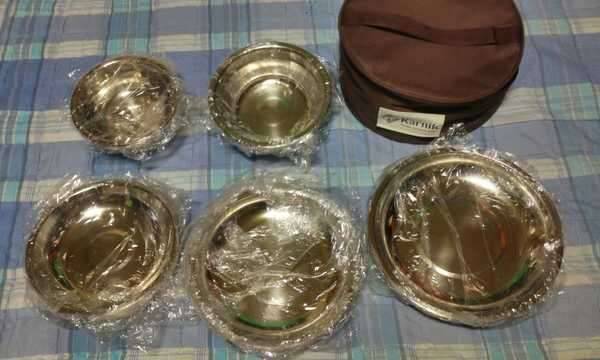 패딩 캠핑 식기세트 크로스 백 (중고장터 - 비낚시용품)