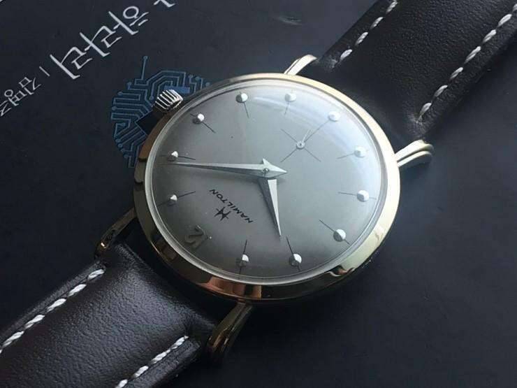 swiss 14k 금통 HAMILTON해밀턴 수동시계화이트 골드 (중고장터 - 비낚시용품)