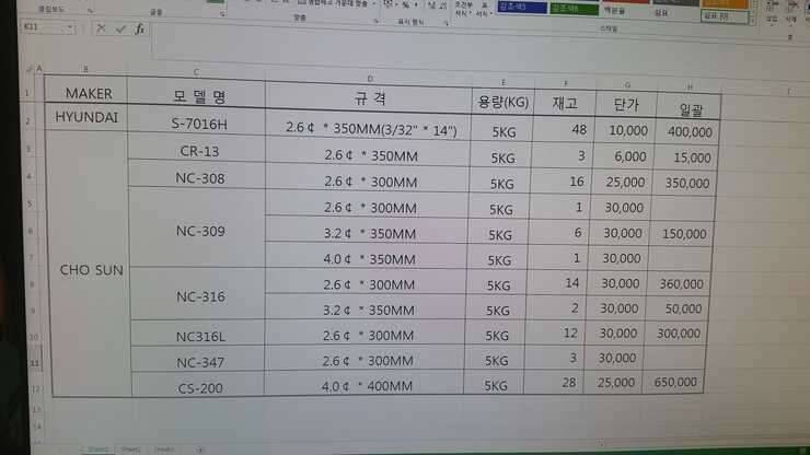 용접봉 올려봅니다 (중고장터 - 비낚시용품)