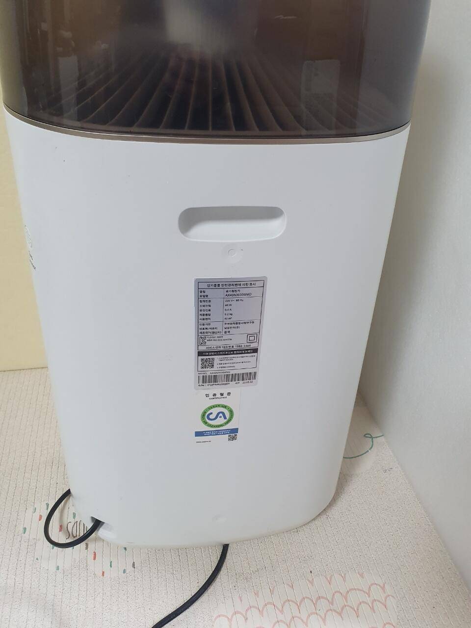 삼성 공기청정기 ax40n3030wmd 내놓습니다 (중고장터 - 비낚시용품)