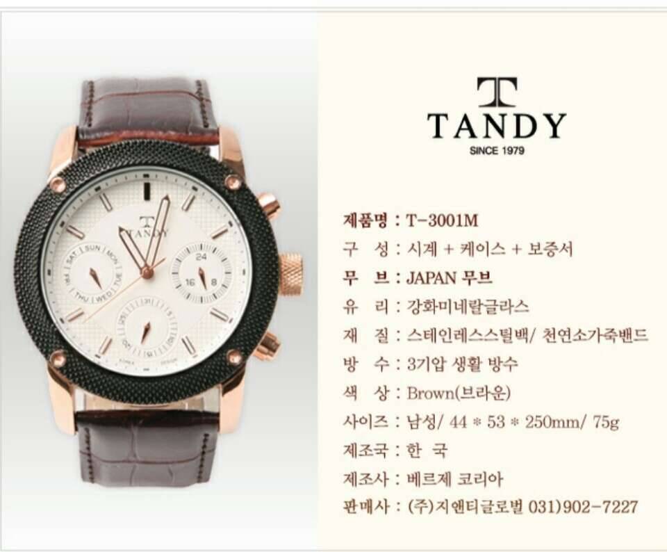 텐디 T3001M 남자 손목시계 (중고장터 - 비낚시용품)